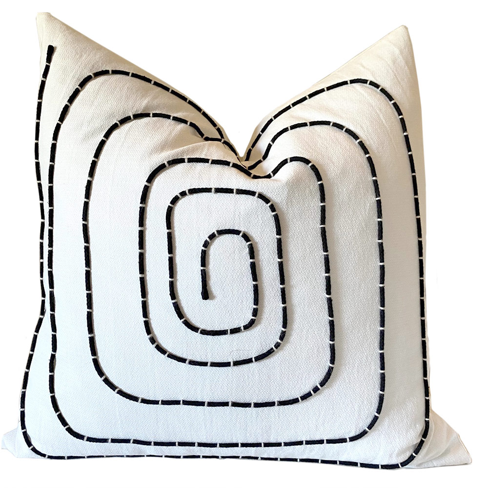 Giant hand embroidered cushions Giant hand embroidered cushions